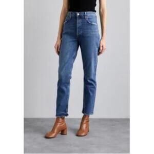 AGOLDE Riley‎ Long Mid-Rise Straight Leg Jeans Women's Size 26 (28x27)